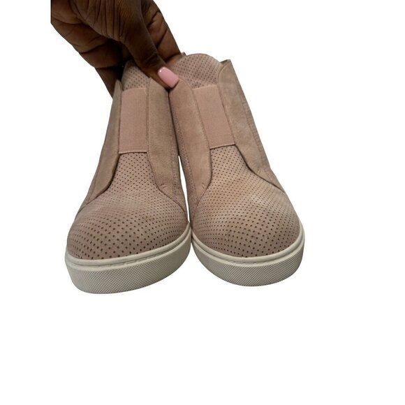 Linea Paolo Light Pastel Pink Perforated Felicia Wedge Platform Slip on Sneakers - Picture 8 of 14